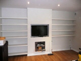 shelves with 

lights